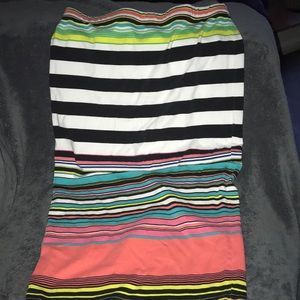 Multi-colored Pencil Skirt